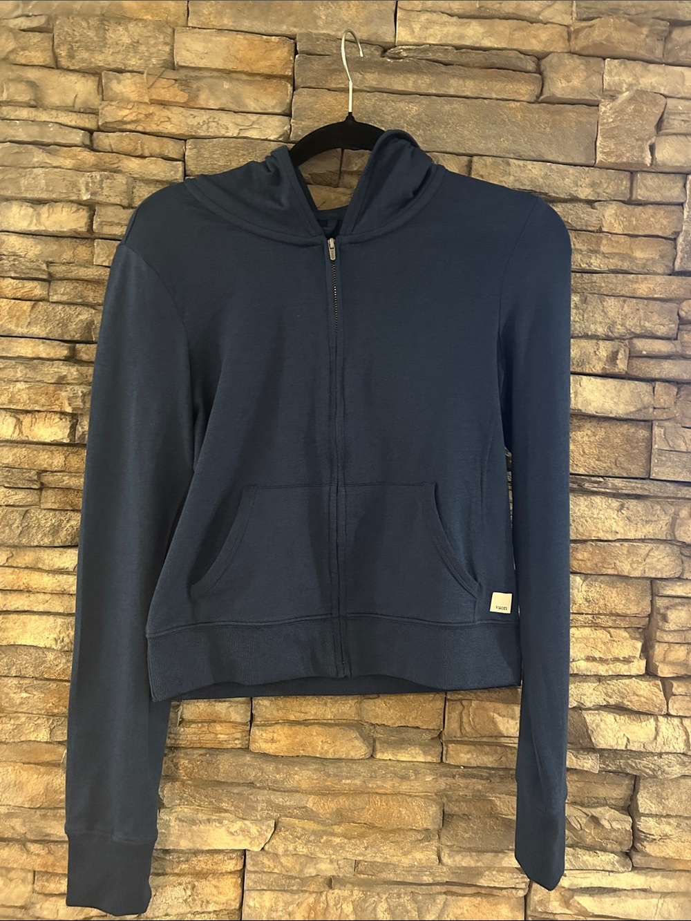 Vuori Halo Mini Full Zip Hoodie — Navy - Picture 7 of 8